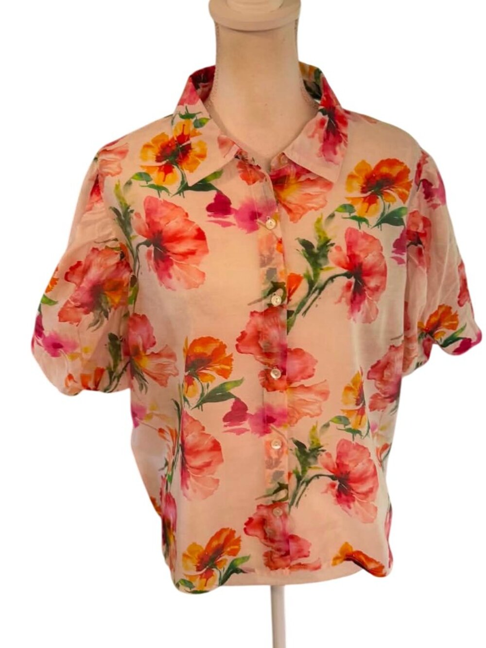 Lucky & Coco Vibrant Floral Blouse Size XL
